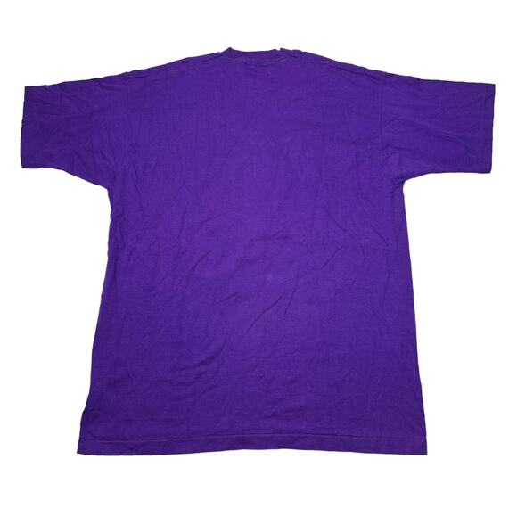 Varsity Club VTG 90s Basketball Rainbow Graphic Tee T-Shirt Purple Adult 4 XXL - Picture 2 of 4